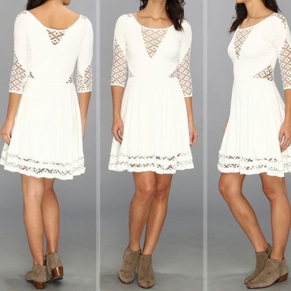 Free People Dress To the Point Lace Dress - White - Medium - Picture 4 of 7